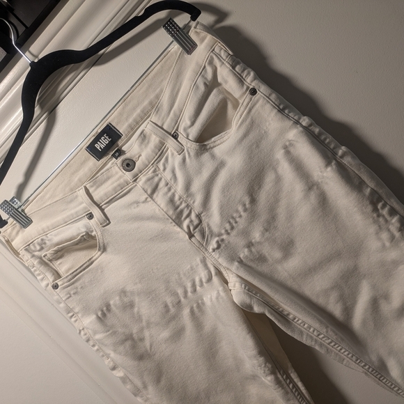 Bundle 2/$40 PAIGE Cream Skinny Jeans Size 33 - Picture 2 of 12